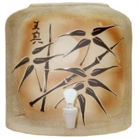 Диспенсер керамический ECO "Бамбук" коричнёвый