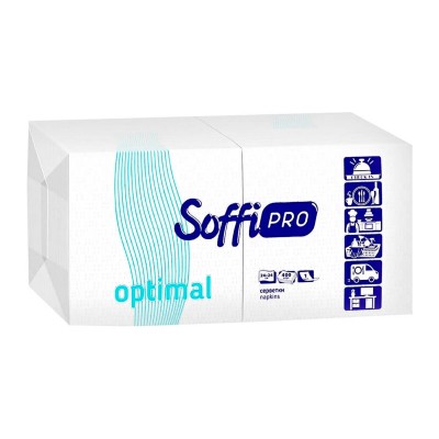 Салфетки бумажные СофиПРО (SoffiPRO) однослойные 400шт
