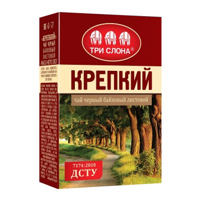 Чай чорний листовий Три Слона Крепкий 500г