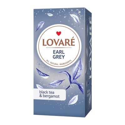 Чай черный пакетированный Lovare Earl Grey 2г X 24шт