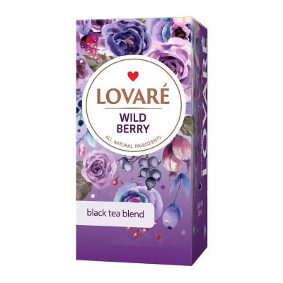 Чай чорний пакетований Lovare Wild berry 2г X 24шт