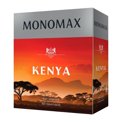 Чай чорний пакетований Мономах Kenya 2г X 100шт