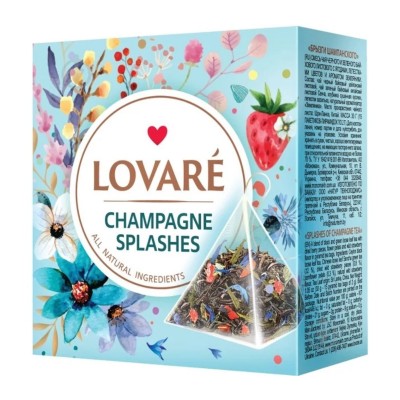 Чай пакетований Lovare Champagne splashes в пірамідках 2г X 15шт