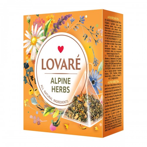 Чай пакетированный Lovare Alpine Herbs в пирамидках 2г X 15шт