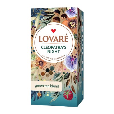 Чай зеленый пакетированный Lovare Ночь Клеопатры 1,5г X 24шт