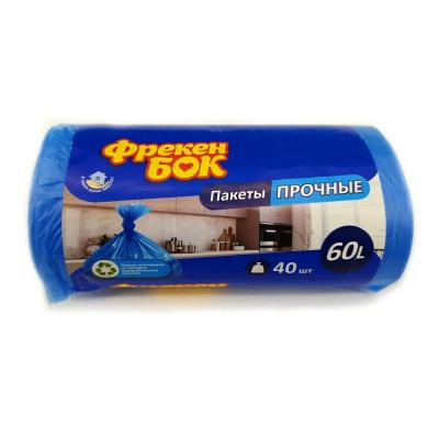 Пакети для сміття Фрекен БОК HD 60*80 сині 60л X 40шт