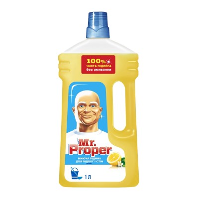 Засіб для миття підлоги та стін Містер Пропер (Mister Proper) Лимон 1л