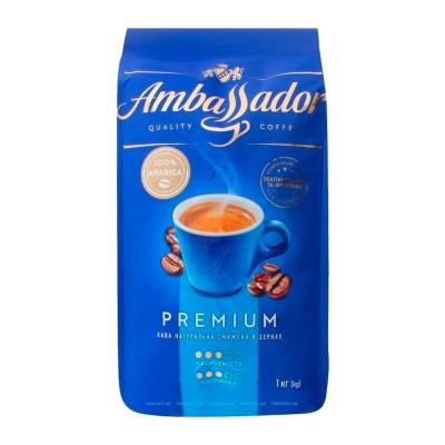 Кава зернова Амбассадор (Ambassador) Premium 1кг