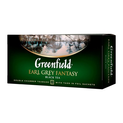 Чай черный пакетированный Ahmad Tea (Ахмад Ти) Earl Grey Fantasy с бергамотом 25 шт