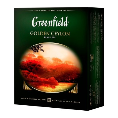 Чай пакетированный Greenfield "Golden Ceylon" 1.5 г.х100 пак.