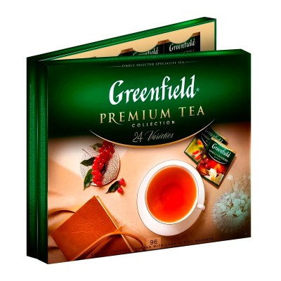 Набір чаю пакетованого асорті Greenfield "Premium tea Collection" (1.5 г.х96 пак.) 24-види