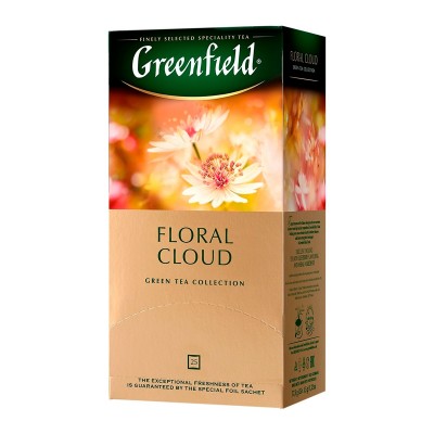 Чай зелений пакетований Грінфілд (Greenfield) Floral Cloud 1,5г X 25шт