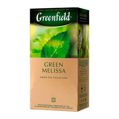 Чай зелений пакетований Грінфілд (Greenfield) Green Melissa 1,5г X 25шт