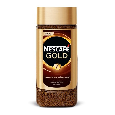 Кава розчинна Nescafe (Нескафе) Gold у склі 190 г