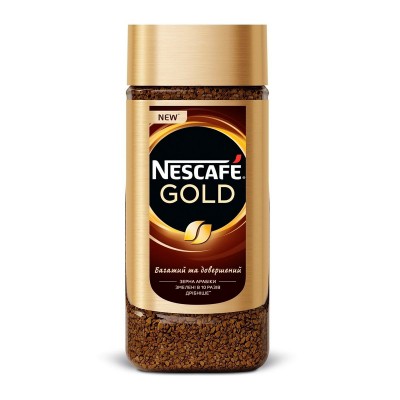 Кава розчинна Нескафе (Nescafe) Gold скло 190г