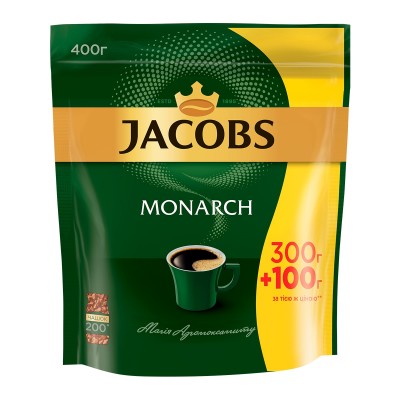 Кава розчинна Jacobs "Monarch" (зіп-пак) 400 гр.