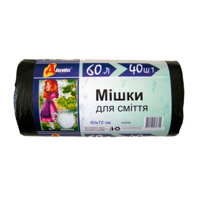 Пакеты для мусора ДИОНИС 60 л 40 шт. 